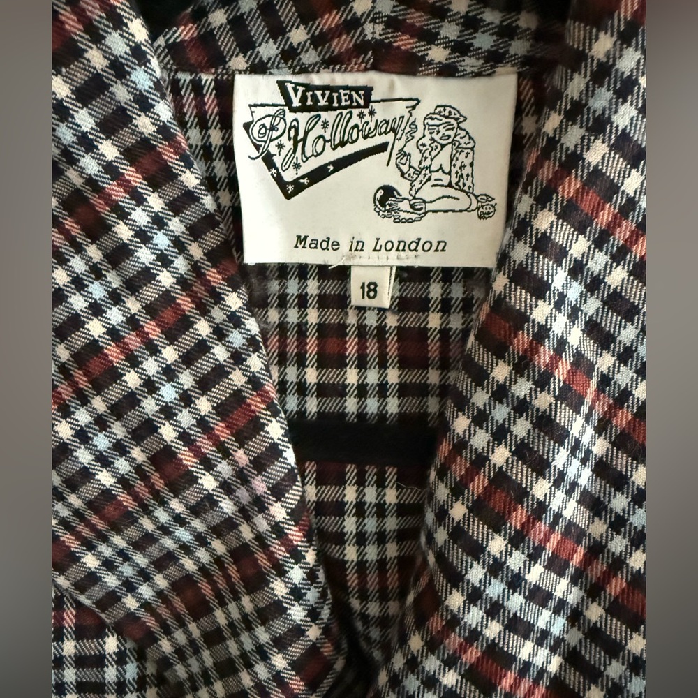 Vivien of Holloway Plaid Kitty Dress size UK 18 - Picture 6 of 6